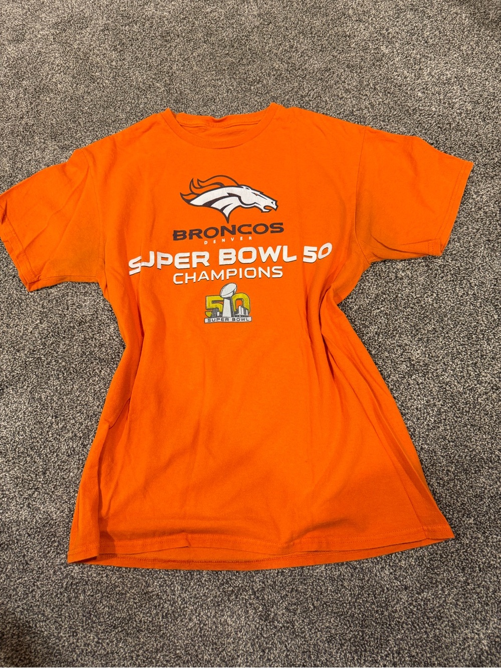 NFL Denver Broncos Orange Super Bowl 50 Champions T-Shirt